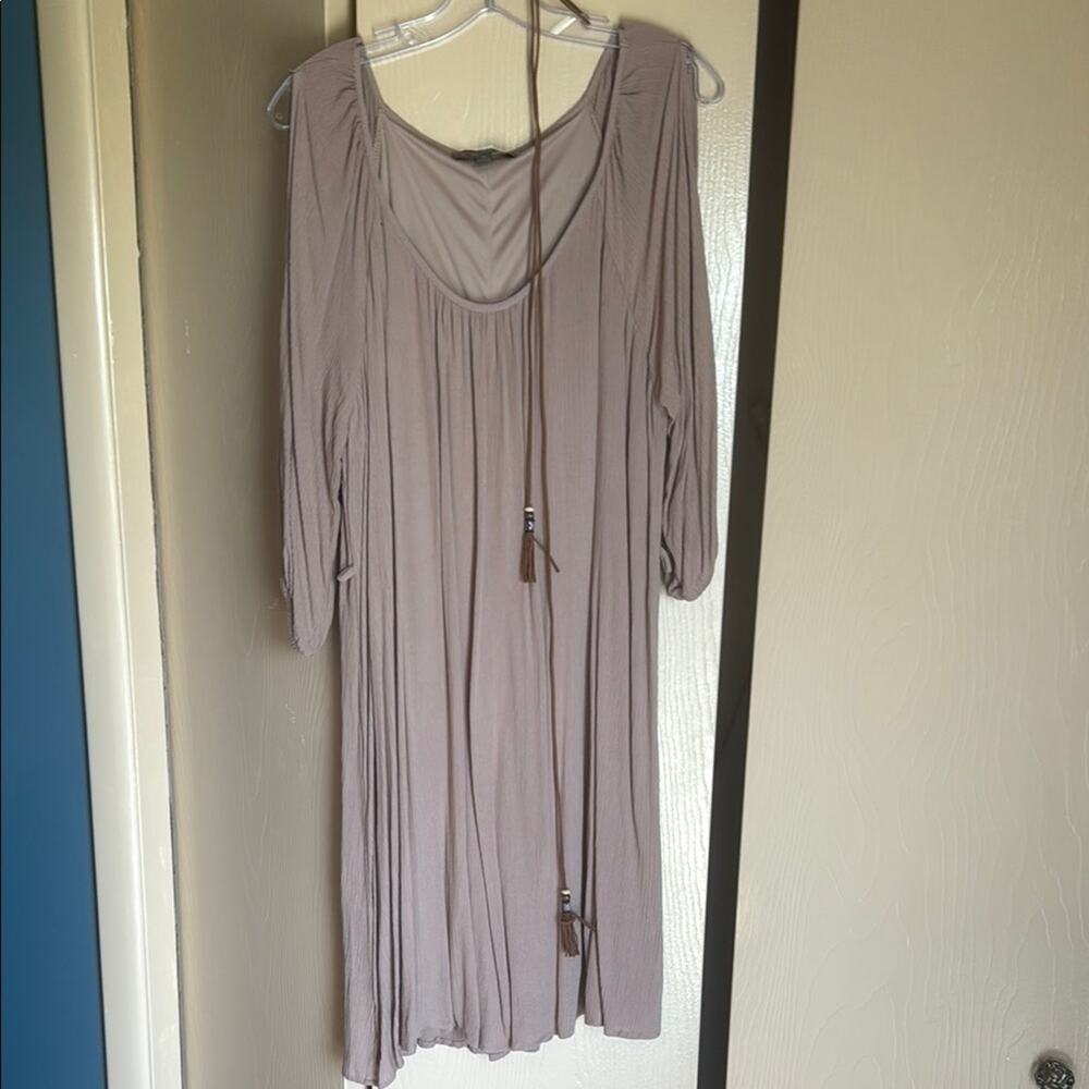 Delirious Taupe Midi Dress